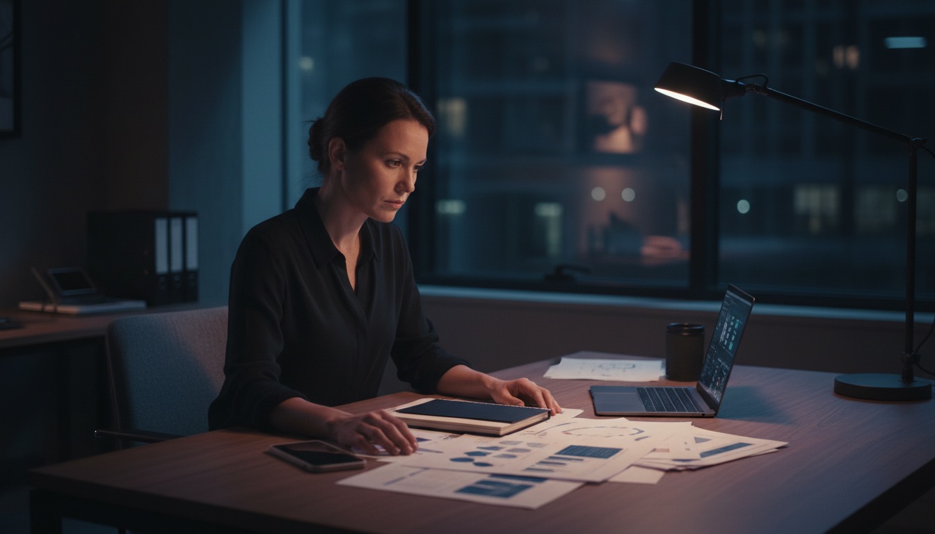 Equipe produit travaillant sur des outils d'IA dans un environnement premium